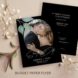 Flyer Presupuesto simple foto elegante boda guardar la f