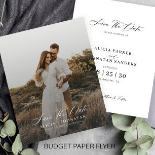 Flyer Presupuesto simple tarjeta de boda con foto para a