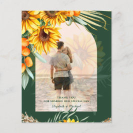 Flyer PRESUPUESTO Sunflowers Pampas Grass Green BOHo Bod