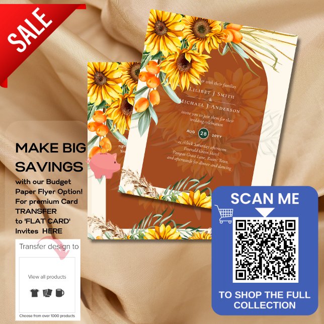 Flyer PRESUPUESTO Sunflowers Pampas Grass Terracotta Bod (Subido por el creador)