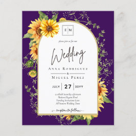 Flyer PRESUPUESTO Sunflowers Wedding Invitar código QR R