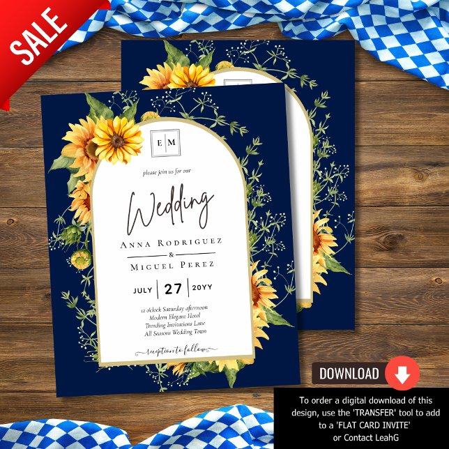 Flyer PRESUPUESTO Sunflowers Wedding Invitar código QR R (Subido por el creador)