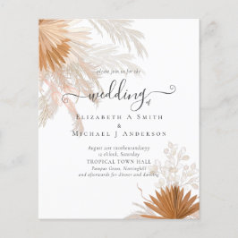 Flyer PRESUPUESTO Terracota Pampas Boda Tropical Grass