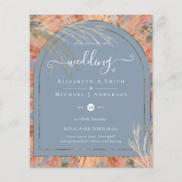 Flyer PRESUPUESTO Terracota Pampas Boda Tropical Grass