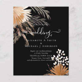 Flyer PRESUPUESTO Terracota Pampas Boda Tropical Grass