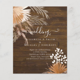 Flyer PRESUPUESTO Terracota Pampas Boda Tropical Grass