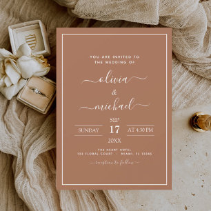 Flyer Presupuesto Terracotta Boho Boda Viajero Simple Mo