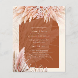 Flyer PRESUPUESTO Terracotta Coral Pampas Grasa Boda