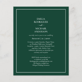 Flyer PRESUPUESTO Texto Monocromo Verde Esmeralda