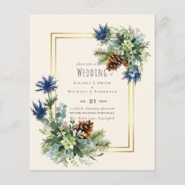 Flyer PRESUPUESTO Thistle azul Eucalyptus Boda Wonderlan