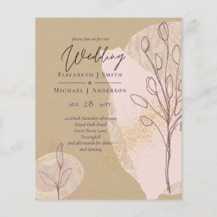 Flyer PRESUPUESTO Tierra Natural Rústica Boda de Caída