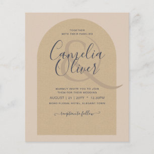 Flyer PRESUPUESTO Tipografía Moderna Arquitectura Boda M