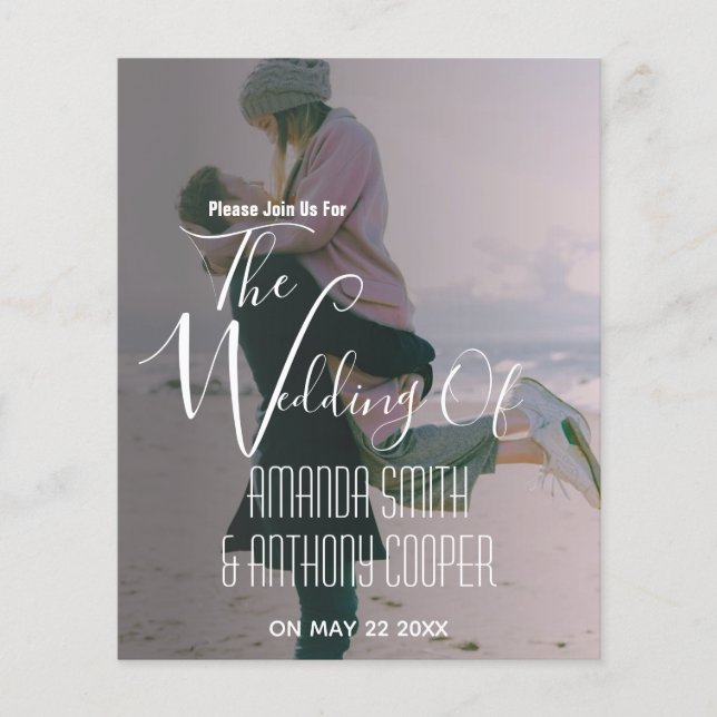 Flyer Presupuesto todo en una información rsvp y invitac (Frente)