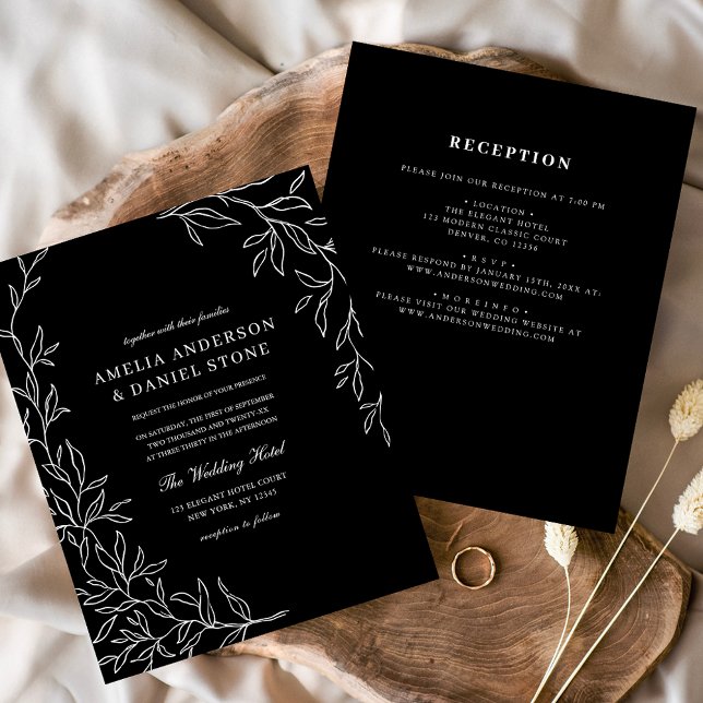 Flyer Presupuesto todo en una invitación a la boda blanc (Subido por el creador)