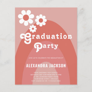 Flyer Presupuesto vintage de Graduado Fiesta de Graduado