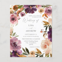 Presupuesto Violeta y Rosa Floral Boda V3 Grande