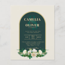 PRESUPUESTO White Roses Forest Green Winter Weddin