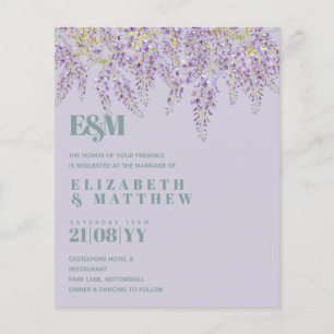 Flyer PRESUPUESTO Wisteria Púrpura Sage Floral Garden We