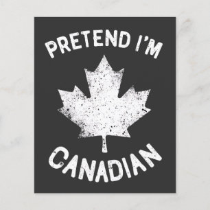 Flyer Pretende que soy canadiense por el día de Canadá