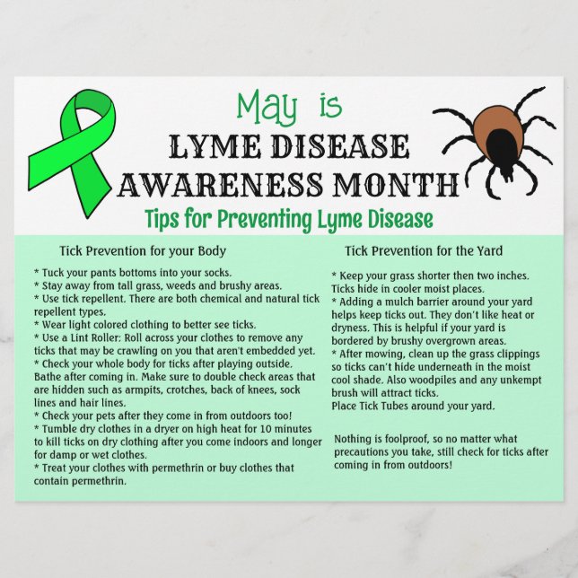 Flyer Prevención Educativa de la Enfermedad de Lyme (Frente)