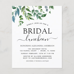 Flyer Primavera Presupuestaria Bridal Shower Luncheon Gr