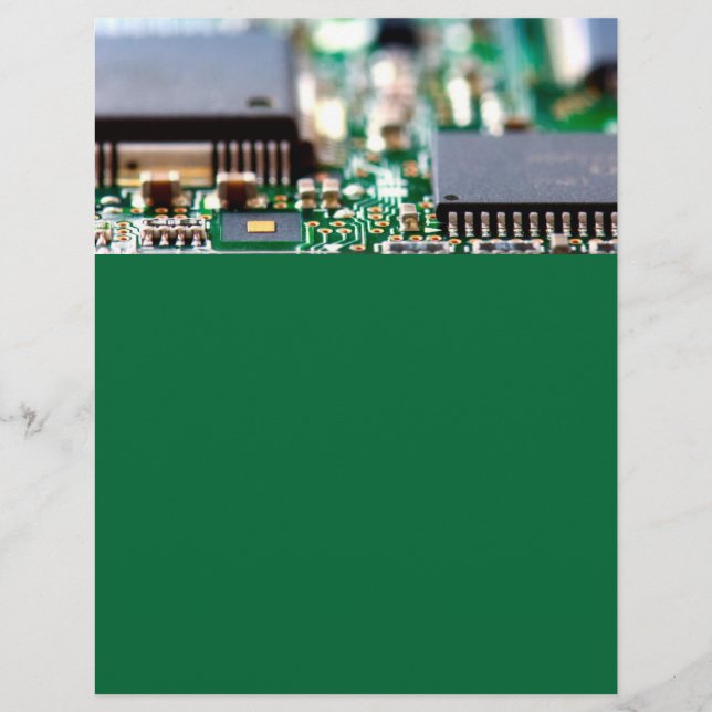 Flyer Primer plano del chip del ordenador (Frente)