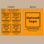 Flyer Productos o servicios empresariales en color Naran<br><div class="desc">Volante que usted puede personalizar para poner su marca comercial, productos o servicios y otra información de su negocio. Puedes poner hasta 4 productos o servicios. Personalizar y dáselo a sus clientes o clientes para que anuncien su marca y promuevan sus productos o servicios. material de marketing de personalizable que...</div>