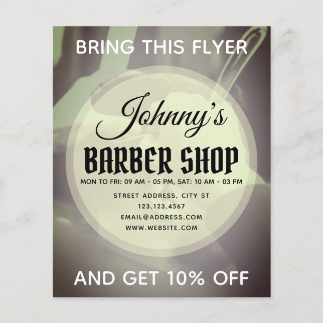 Flyer Profesional estilo Barbero (Frente)