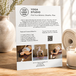 Flyer Profesor Instructor de Yoga Promocional Empresaria