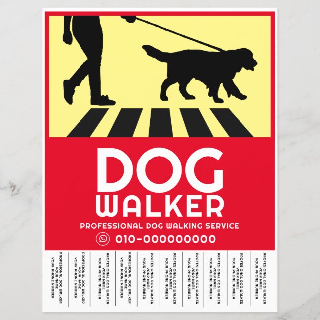 Flyer Professional Dog Walking Service (Frente)