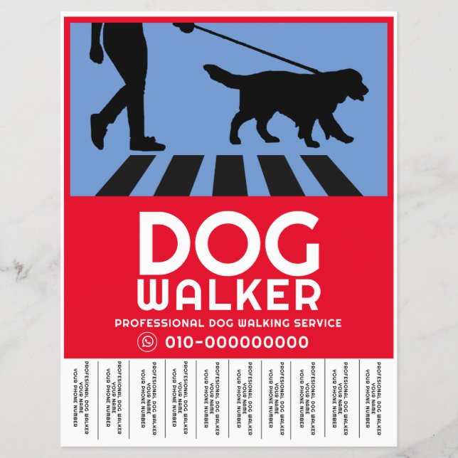 Flyer Professional Dog Walking Service (Frente)