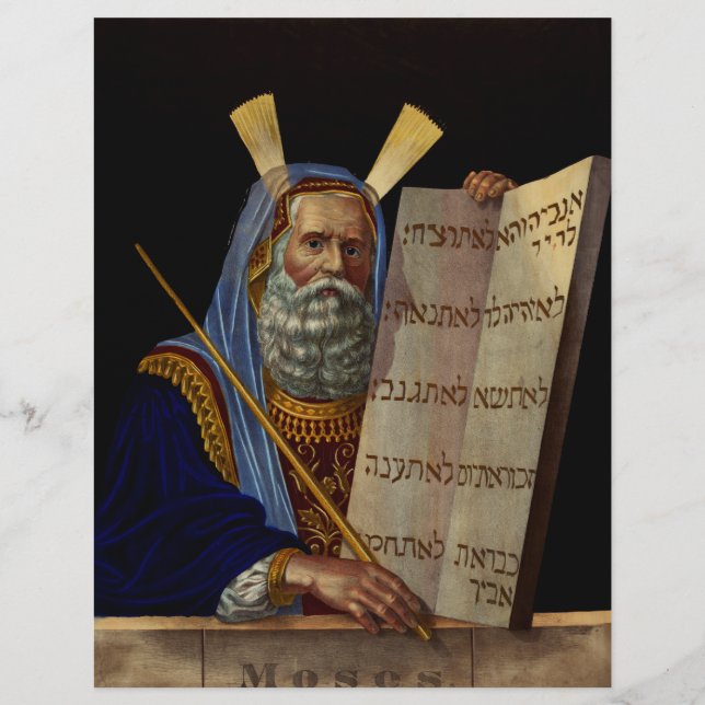 Flyer Profeta Moisés con las Tablas de la Ley  (Frente)