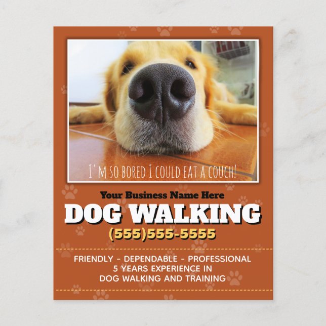 Flyer Promo de Paseo de Perro 4X5 (Frente)