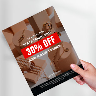 Flyer Promo de producto de venta de viernes negro de 4 f