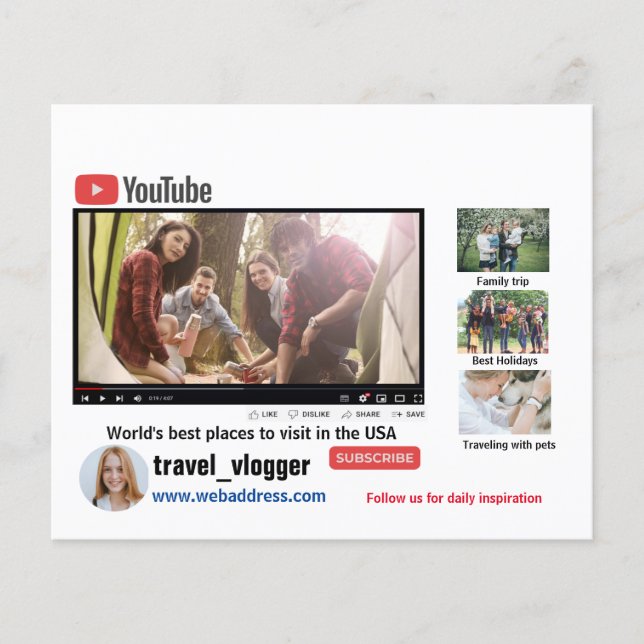 Flyer Promoción de canales de Youtube (Frente)