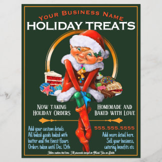 Flyer Promoción de Catering de Galletas de Navidad