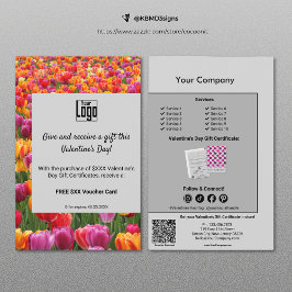 Flyer Promoción de certificado de regalo de El día de Sa