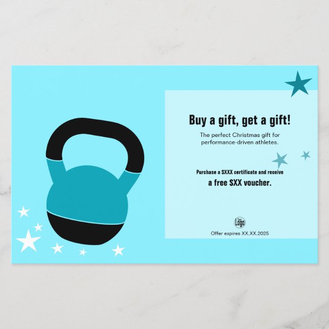 Flyer Promoción de Certificado de Regalo de Navidad para (Frente)