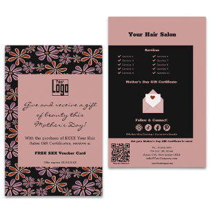 Flyer Promoción de Certificado de Regalo del Día de la M