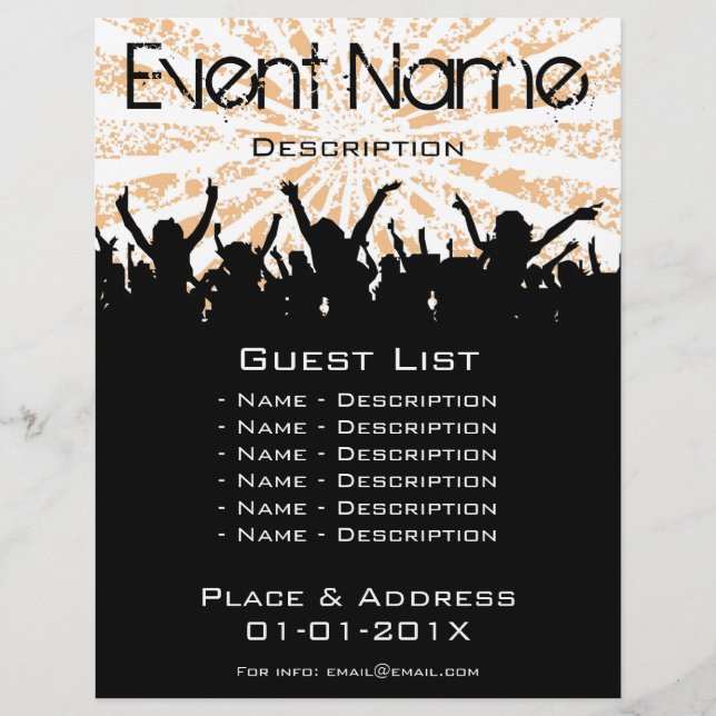 Flyer Promoción de eventos (Frente)
