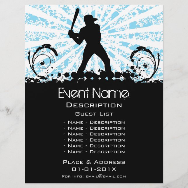 Flyer Promoción de eventos de béisbol (Frente)