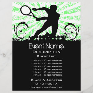 Flyer Promoción de eventos de tenis