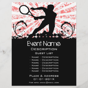 Flyer Promoción de eventos de tenis