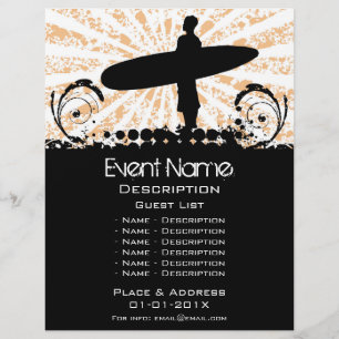 Flyer Promoción de eventos Surf