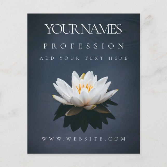 FLYER : PROMOCIÓN DE NEGOCIOS : LOTUS ON Water (Frente)