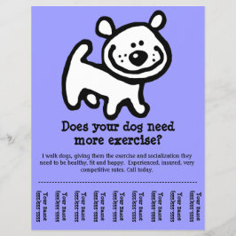 Flyer Promoción de Personalizable de CUTE Dog Walker