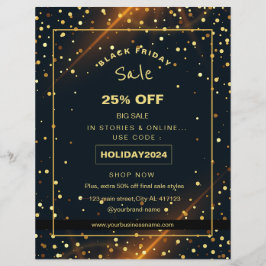 Flyer promoción de venta de vacaciones Beautiful Golden 