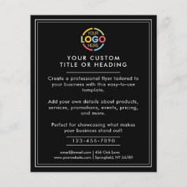 Flyer Promoción del elegante logotipo minimalista de Bla