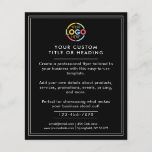 Flyer Promoción del elegante logotipo minimalista de Bla