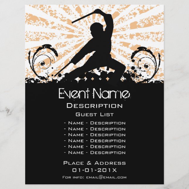 Flyer Promoción del evento de artes marciales (Frente)